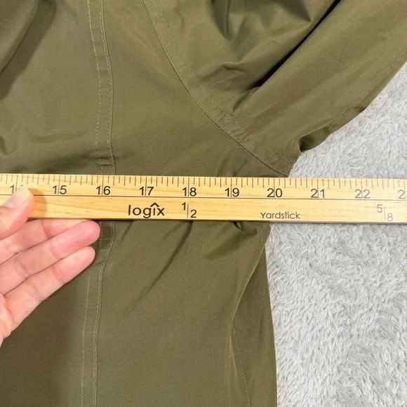 Barbour Wytherstone Waterproof Jacket Women 8 Olive Green Floral Lined Hooded - Picture 9 of 10